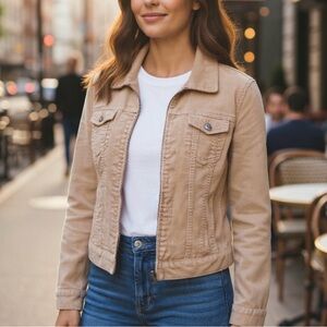 Abercrombie & Fitch Beige Jean Jacket